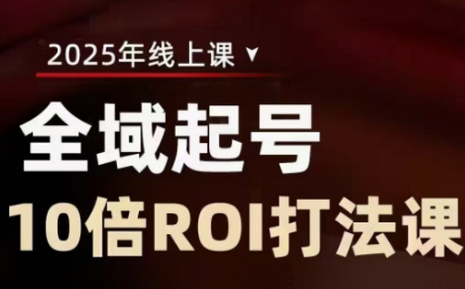 2025全域起号10倍ROI打法课，助你提升直播间的投资回报率-清风网创
