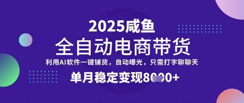 全网首发【闲鱼全自动电商带货】三年磨一剑，一朝露锋芒，单月稳定变现8k+【揭秘】-清风网创
